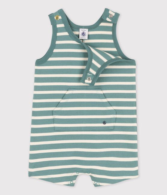 Combinaison courte en jersey épais bébé vert BRUT/blanc AVALANCHE