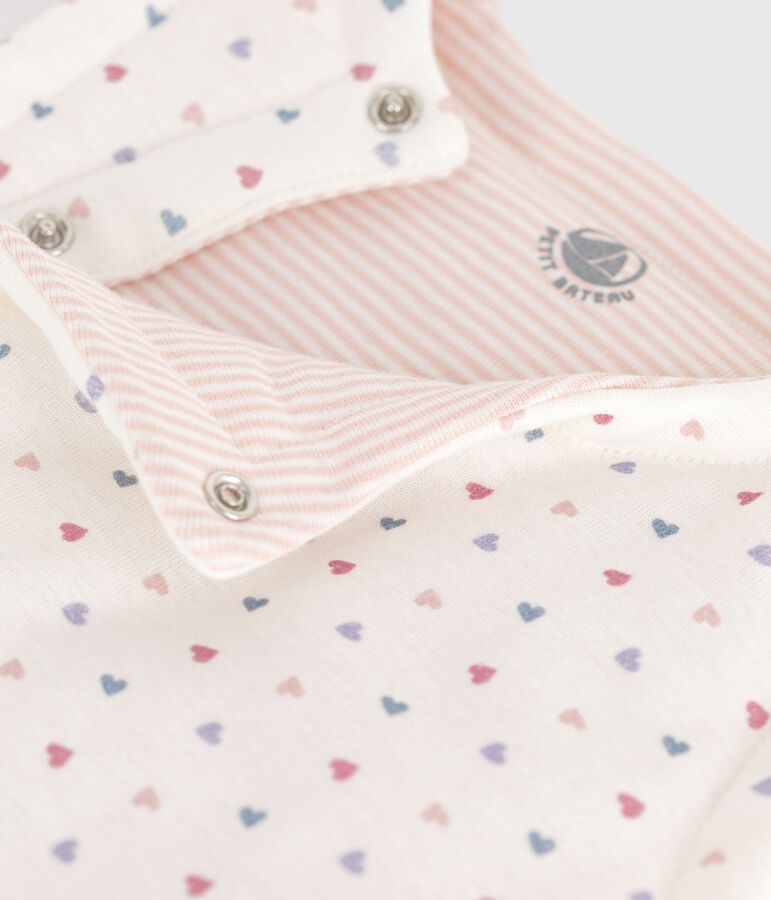 Omkeerbare katoenen cardigan zonder mouwen met print wit/multicouleur