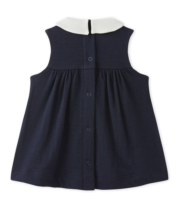 Robe b&eacute;b&eacute; fille sans manches en tubique bleu