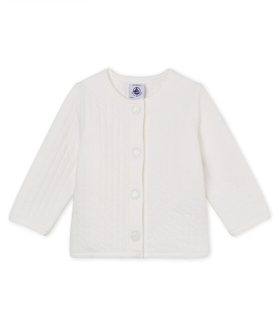 Cardigan en tubique matelassé bébé fille blanc MARSHMALLOW