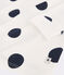 Chemise de nuit à pois petite fille en coton biologique blanc MARSHMALLOW/bleu MEDIEVAL