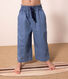 Brede broek in denim voor meisjes
