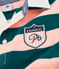 Jongenspolo in rugbystijl. groen PINEDE/roze ROSAKO