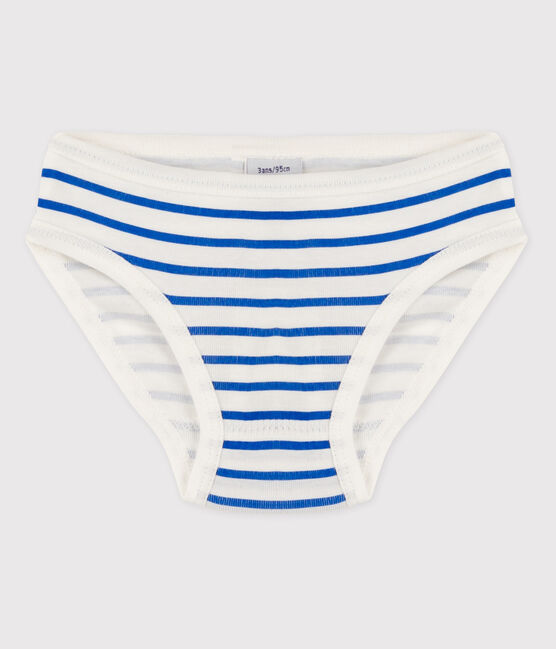 Culotte petite fille en coton blanc MARSHMALLOW/ RUISSEAU