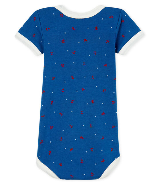 Body met korte mouwen voor babyjongens wit MARSHMALLOW/wit MULTICO