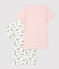 Set van 2 meisjes t-shirts met korte mouwen en bloemenprint van biologisch katoen variante 1