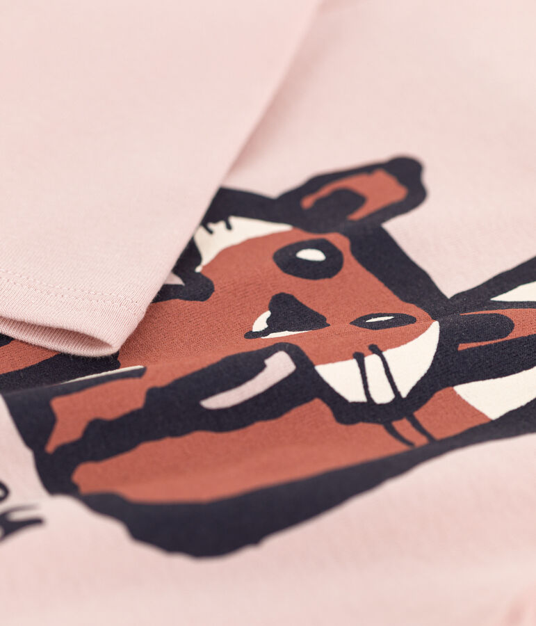 T-shirt met lange mouwen uit katoen voor meisjes/jongens roze SALINE