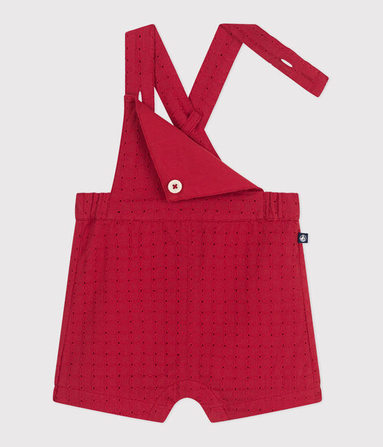 Katoenen babysalopette met korte pijpen en broderie anglaise SPI