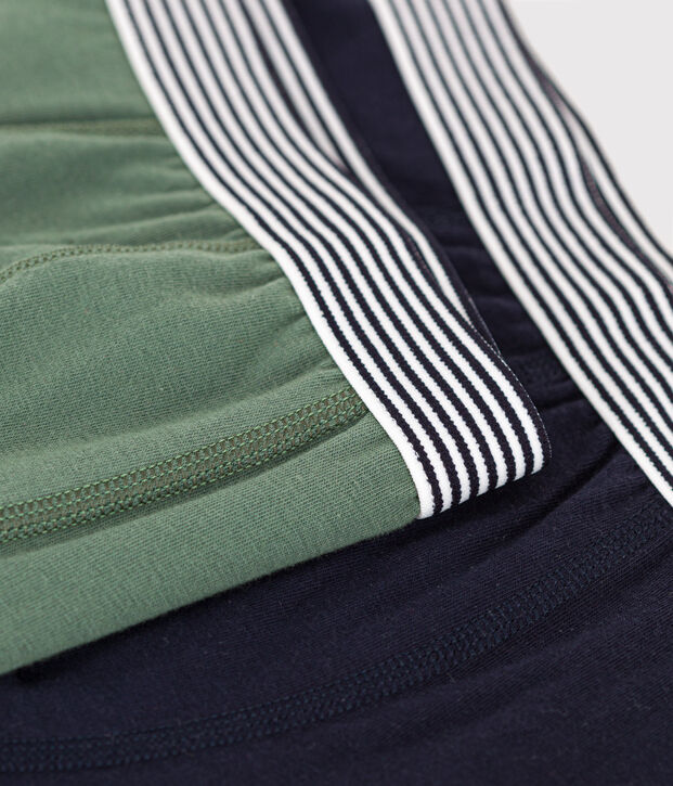 Set van 2 boxershorts voor kinderen in katoen en elastaan multicouleur
