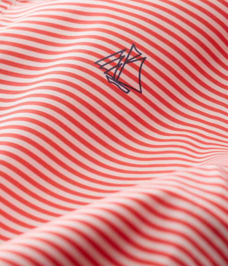 Coupe-vent ray&eacute; b&eacute;b&eacute; mixte rose GROSEILLER/blanc MARSHMALLOW