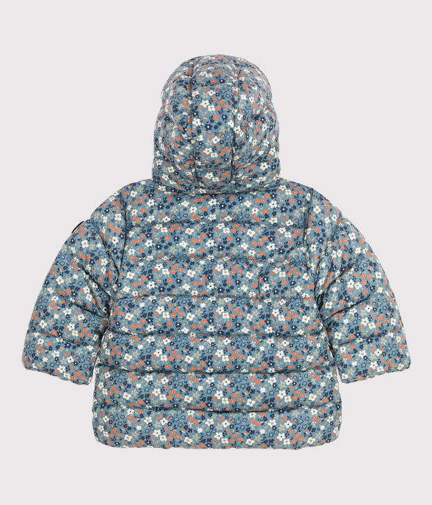 Doudoune recycl&eacute;e b&eacute;b&eacute; imprim&eacute;e bleu/multicouleur