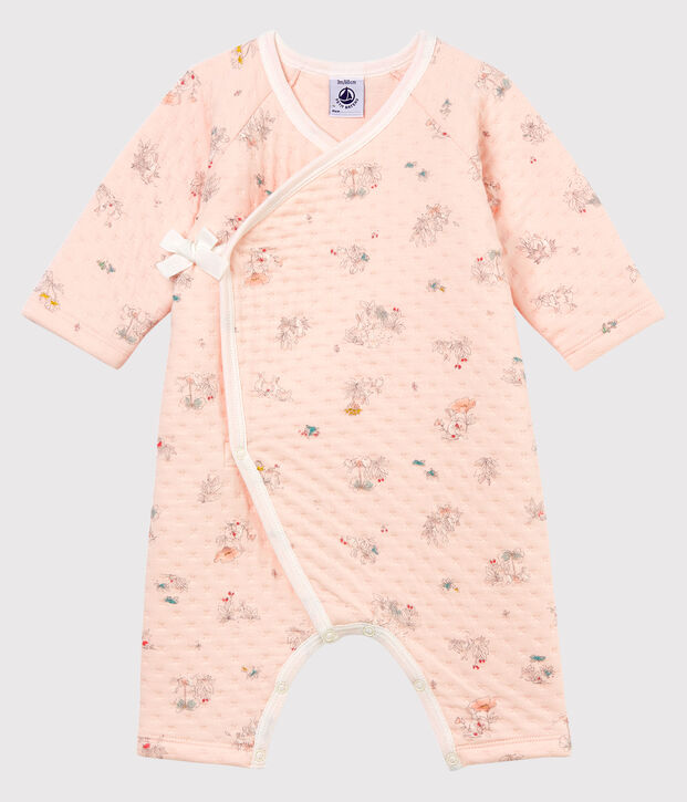 Pyjama in tubic voor babymeisjes roze/blauw/multicouleur
