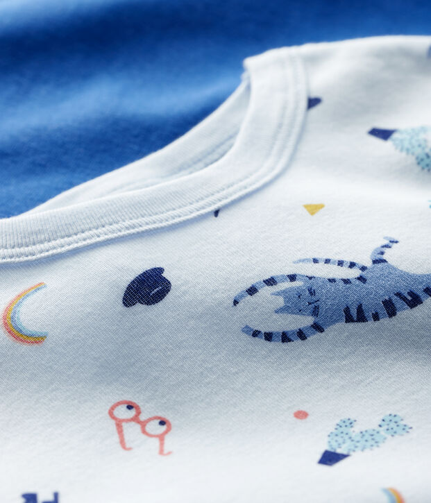 Lot de 2 tee-shirts manches courtes animaux yoga petit gar&ccedil;on multicouleur