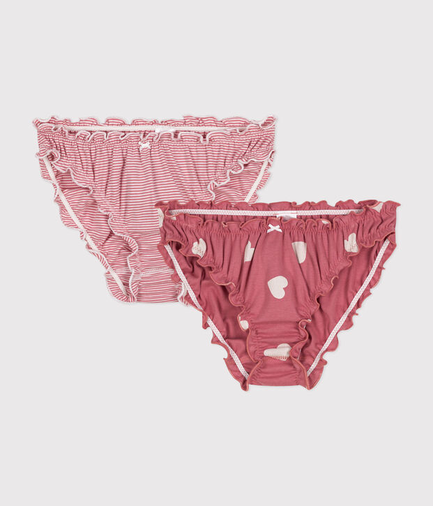 Lot de 2 culottes froufrou en coton femme multicouleur
