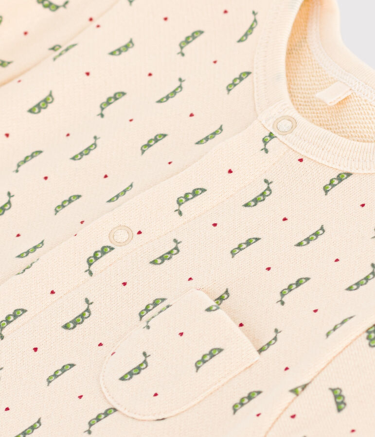 Lang pakje van fleece voor baby's ecru/multicouleur