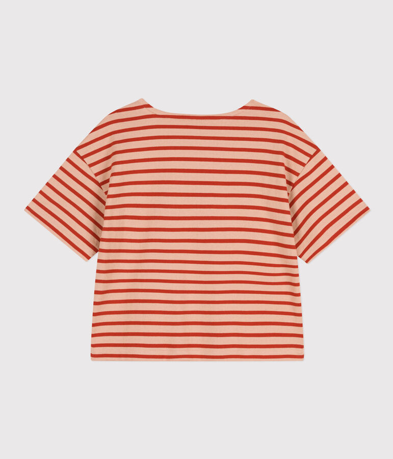 Marini&egrave;re en coton Femme beige/rouge