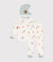 Pyjama déguisement en coton imprimé espace enfant blanc MARSHMALLOW/blanc MULTICO