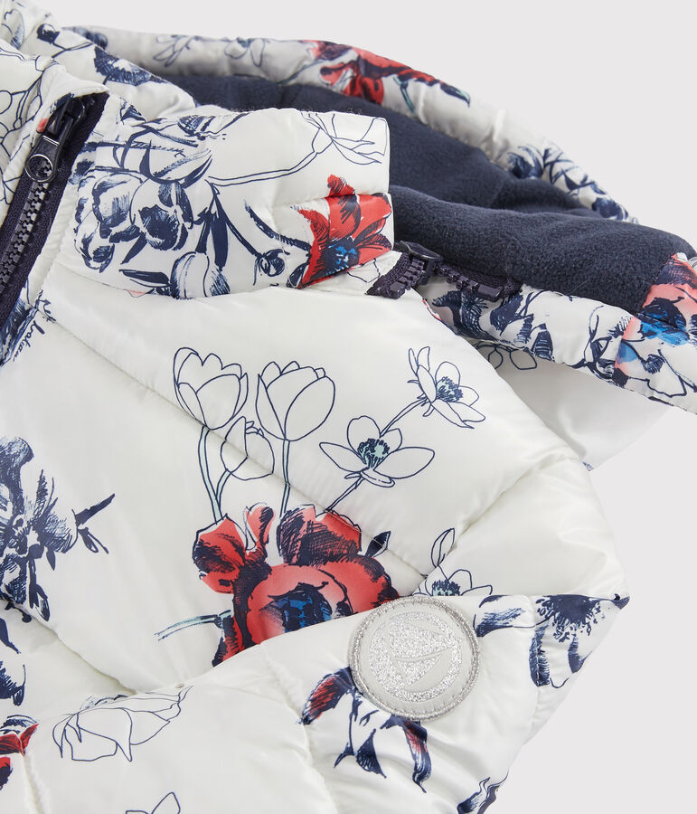 Doudoune enfant Fille beige COQUILLE/blanc MULTICO