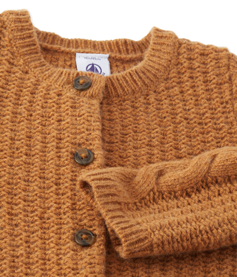 Cardigan in wolmix voor babymeisjes bruin