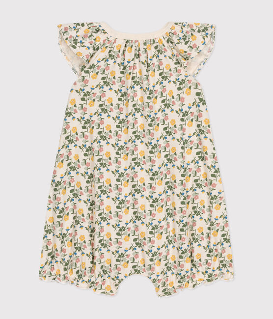 Korte pakje met bloemen van katoen voor baby's wit AVALANCHE/ MULTICO