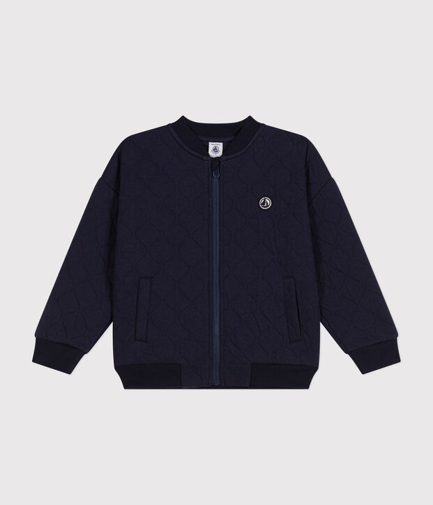 Gilet en tubique enfant gar&ccedil;on bleu marine