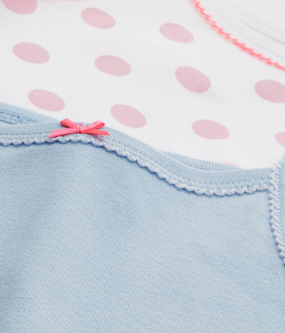 Set van twee meisjestopjes wit .