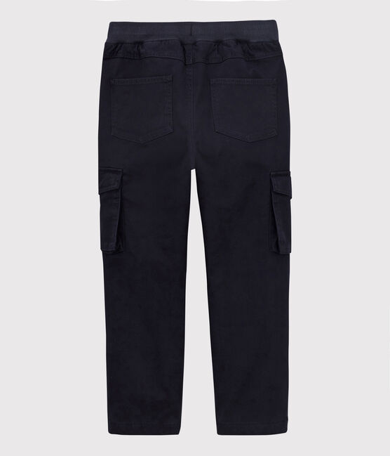 Regular jongensbroek van gabardine blauw SMOKING