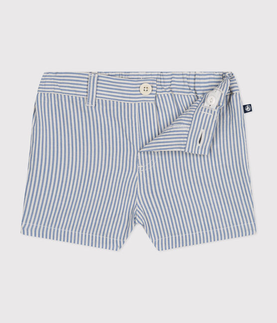 Seersucker short voor baby's GAULOISE/ MARSHMALLOW