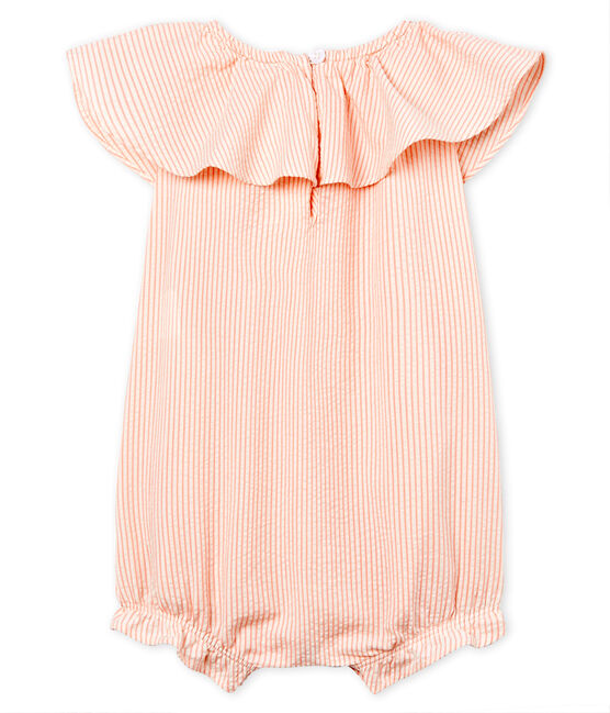 Combicourt rayé bébé fille blanc MARSHMALLOW/rose ROSAKO