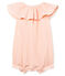 Combicourt rayé bébé fille blanc MARSHMALLOW/rose ROSAKO