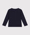 Tee-shirt manches longues en jersey fin enfant garçon bleu SMOKING