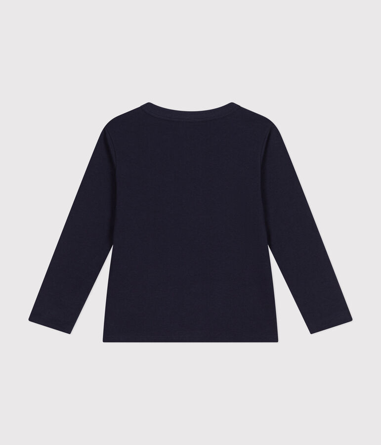 Tee-shirt manches longues en jersey fin enfant gar&ccedil;on bleu
