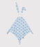 Doudou bébé en coton imprimé bleu TOUDOU/ ALASKA