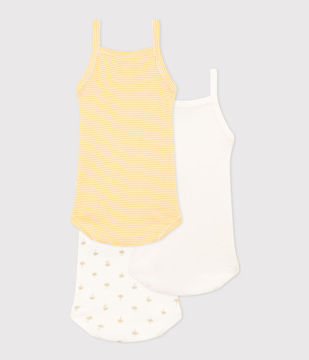 Set van 3 body's met bandjes en palmprint in katoen multicouleur