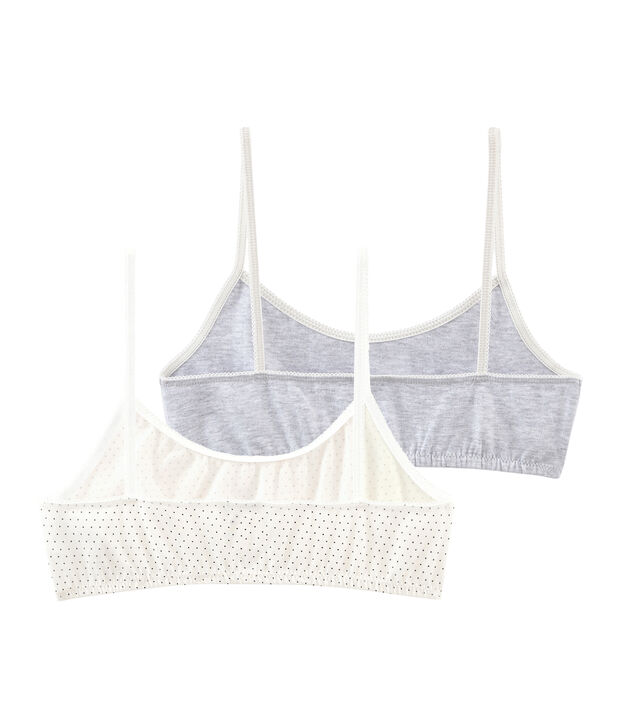 Duo de brassi&egrave;res petite fille multicouleur
