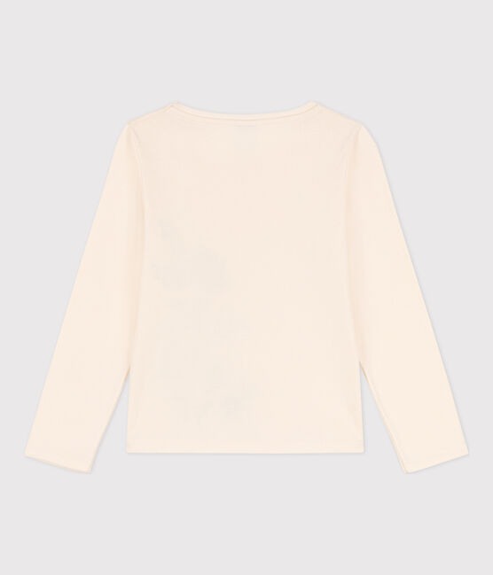 Tee-shirt manches longues en coton enfant fille / garçon blanc AVALANCHE/ ROVER