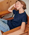 Dames/Heren T-shirt blauw SMOKING