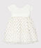 Robe bébé fille blanc MARSHMALLOW/jaune OR