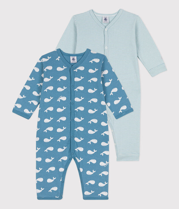 Lot de 2 dors bien ray&eacute; et baleines en coton multicouleur