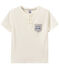 Jongens-T-shirt met Tunesische halsuitsnijding wit MARSHMALLOW
