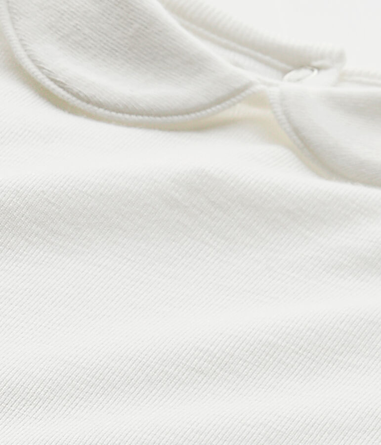 Body b&eacute;b&eacute; fille &agrave; col blanc MARSHMALLOW