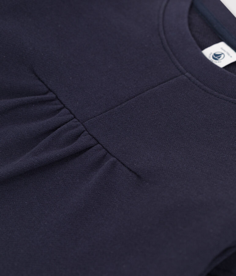 Robe manches longues en molleton enfant fille bleu MEDIEVAL