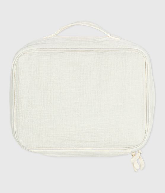 Geschenkendoos van geborduurd katoenen gaas voor baby's wit MARSHMALLOW