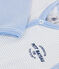 Dors-bien milleraies en coton bleu PERSE/blanc MARSHMALLOW