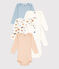 Set van 5 katoenen body's met lange mouwen en hondenprint voor baby's variante 1