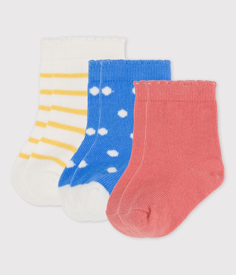 Lot de 3 paires de chaussettes b&eacute;b&eacute; multicouleur