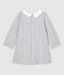 Robe en molleton bébé. gris BELUGA/blanc MULTICO