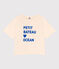 LE BOXY, wijd katoenen T-shirt voor dames ecru AVALANCHE