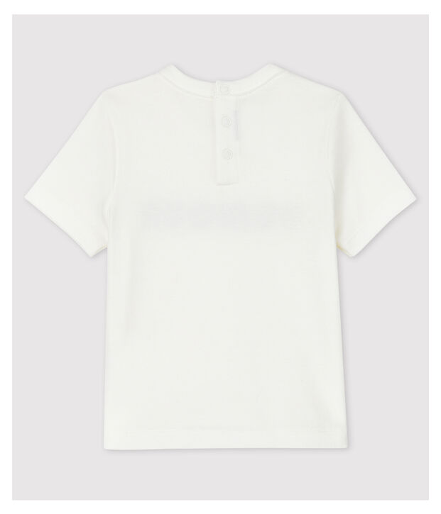 Tshirt en coton b&eacute;b&eacute;. blanc