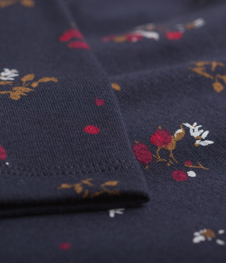 Katoenen romper met lange mouwen baby blauw SMOKING/wit MULTICO